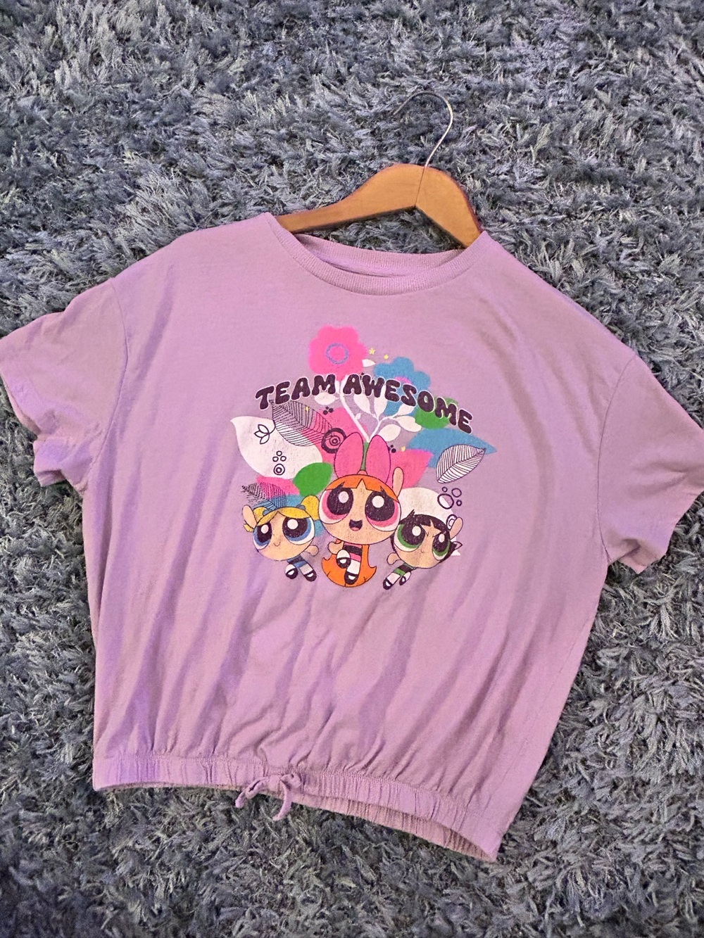 Kids' Team Awesome Lavender Powerpuff Girls Short-Sleeve Top